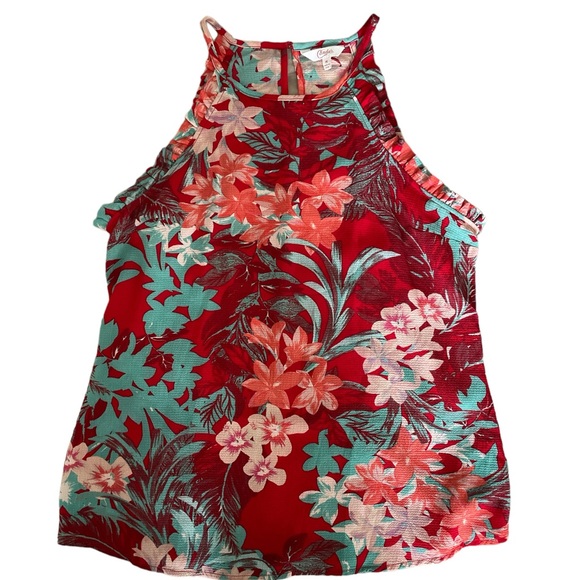 Candies Floral Halter Style Shirt - Picture 1 of 4